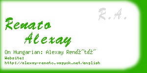 renato alexay business card